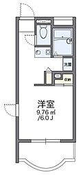 レオパレスパティオ 1Kの間取図画像