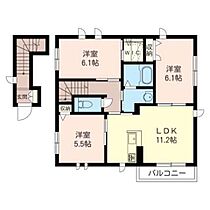 デュオパレス 00201 ｜ 神奈川県海老名市国分北２丁目18-65（賃貸アパート3LDK・2階・69.25㎡） その2