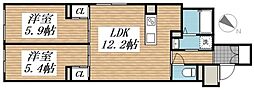 CREAL文京千石II 2LDKの間取図画像
