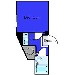 JR山手線 浜松町駅 徒歩9分の賃貸マンション 6階1Kの間取り