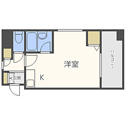 サンアベニュー井尻 ワンルームの間取図画像