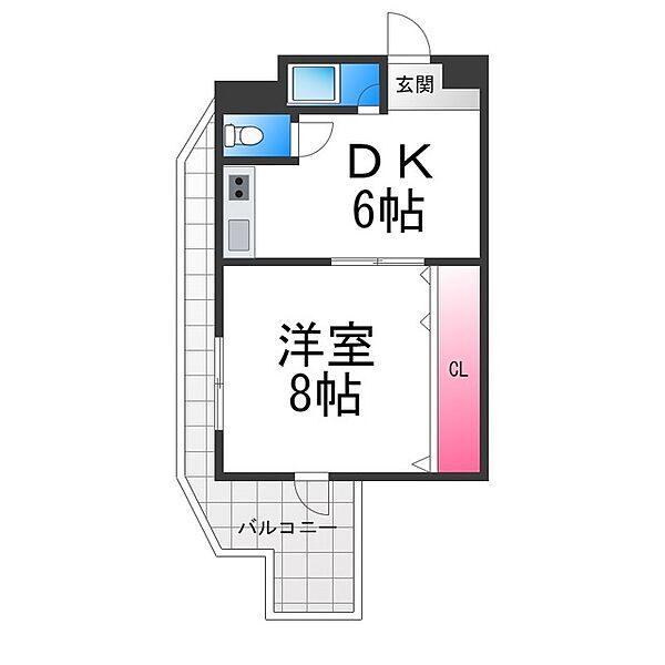 フォーレスト中百舌鳥 306｜大阪府堺市北区百舌鳥梅町１丁(賃貸マンション1DK・3階・30.00㎡)の写真 その2