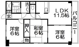 ベルドミール 3LDKの間取図画像
