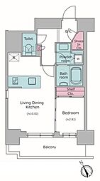 江東区永代1丁目マンション 1LDKの間取図画像