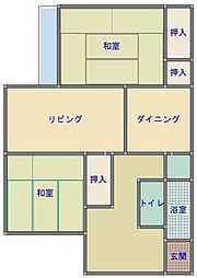 エヌアイハイム 2階3DKの間取り