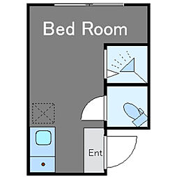 慶応マンション ワンルームの間取図画像
