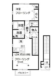 ニュー　アネックス 2階1LDKの間取り