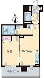 ステディコート桜上水 1DKの間取図画像