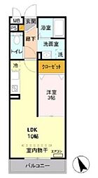 roidel'ours 1LDKの間取図画像