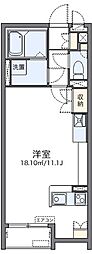 レオネクストフロレゾンB 1Kの間取図画像