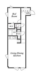 ユーレジデンス音羽 4階1LDKの間取り