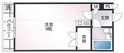 ハイツホワイトヘロン ワンルームの間取図画像