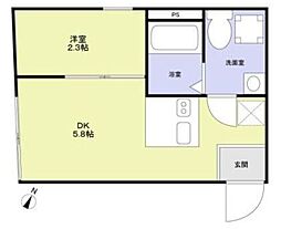 Urban Nest 杉並 1DKの間取図画像