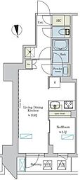 ブリリアイスト浅草 1LDKの間取図画像