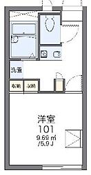 レオパレスシエル・与野 1Kの間取図画像
