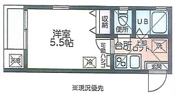 アクアテラス 1Kの間取図画像