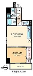 デュランタ錦糸町 1LDKの間取図画像