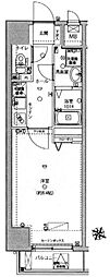 ジェノヴィア西新宿グリーンウォール 1Kの間取図画像