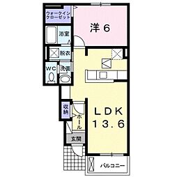 ディラ2 1LDKの間取図画像