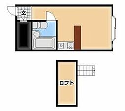 ベルピア八千代台2-3 ワンルームの間取図画像