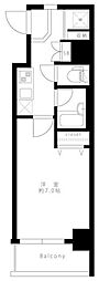 パレステュディオ白金 1Kの間取図画像