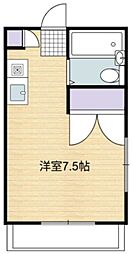 メゾン25 2階1Kの間取り