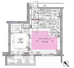 ピアースコード中目黒 3階1LDKの間取り