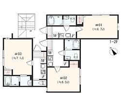 アザーレ・パッシオ本厚木A 1Kの間取図画像