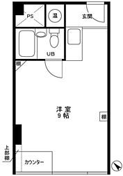 トーカン新宿キャステール ワンルームの間取図画像
