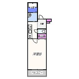 フジパレス堺もずサウス3番館 1Kの間取図画像