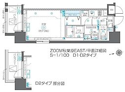 ズーム秋葉原イースト 1Kの間取図画像