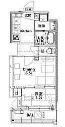 エヌフラッツ板橋 9階1DKの間取り