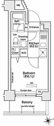 プラウドフラット王子神谷 1Kの間取図画像