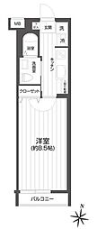 メイクスデザイン用賀 1Kの間取図画像