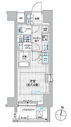 プレミアムフラットひばりヶ丘駅前 1Kの間取図画像
