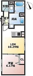 セントラルガーデンレジデンス東京 1LDKの間取図画像