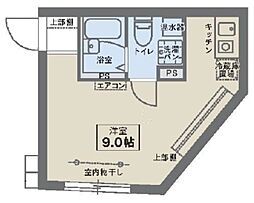 Bon Vivant Nakano-Egota 2階ワンルームの間取り