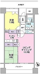 UR都市機構アーバンライフ月島駅前イースト 2LDKの間取図画像