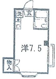 プロスペール巣鴨 ワンルームの間取図画像