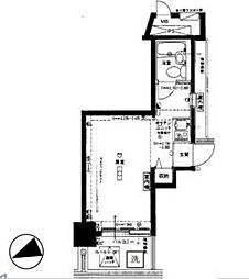 新宿御苑ダイカンプラザ ワンルームの間取図画像