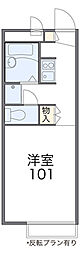 レオパレスエミネンス・ドエル 1Kの間取図画像