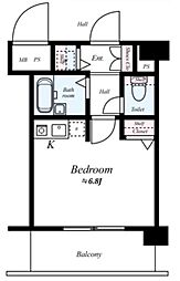 ロイヤルアメニティー大森 11階ワンルームの間取り