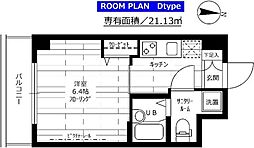 ステージグランデ蒲田 1Kの間取図画像