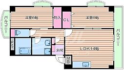 ウィンドコート 2階2LDKの間取り