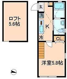 ビューメゾン横浜 1Kの間取図画像