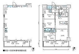 ロイヤルパークス赤羽ノース 925 9階3LDKの間取り