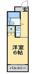 TOP西船橋No.1 ワンルームの間取図画像