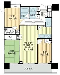 クレストフォルム浅草グランステージ 2階3LDKの間取り
