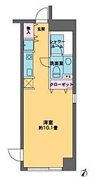 カスタリア水天宮 1Kの間取図画像