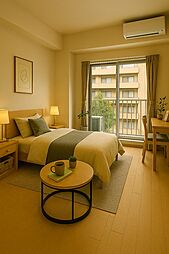 ウエストウッド 2階ワンルームのリビング/ダイニング